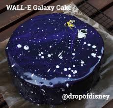 Black And White Mirror Glaze Cake Wall E Galaxy Cake Drop Of Disney Recipe Galaxy Cake Cake Disney Cakes