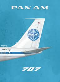 Pan Am 707 By Rick Aero Pan Am Aviation Posters Vintage Airline Posters