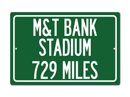 Its zillow page hosts just under 220 reviews as of december 2020, with an average rating of 4.99 out of 5 stars. Amazon Com Personalized Highway Distance Sign To M T Bank Stadium Handmade