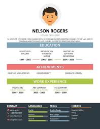 This modern resume template comes with clean infographic features for displaying your skills visually and demonstrating to potential employers what key assets you can bring to their organization. 17 Infographic Resume Templates Free Download Hloom