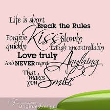 Vinyl Wall Decal Large Size Life Is Short Inspirational Quotes Vinyl Wall Decal Quote Vinyl Wall Decals