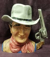 LARGE JOHN WAYNE Royal Doulton Character Toby Jug $320.00