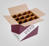 World's Best Cardboard Wine Box, 12-Bottle Upright (5 Box Pack)