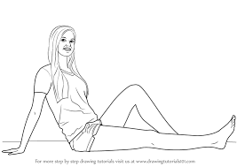 In this case most of the ears will be covered by the hair so there is not much need for drawing their inner details. Learn How To Draw A Pretty Girl Sitting Girls Step By Step Drawing Tutorials