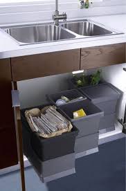 Two large trash cans hidden in one of the. 41 Sneaky Ways To Hide A Trash Can In Your Kitchen Digsdigs