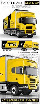 Branded Trailer Truck Mock Up For 6 Graphicriver Mockup Psd Template Vehiclemockup Templatedesign Graphicdesign Design Designcollecti Trucks Mockup