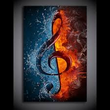 Music Note Ice Fire Music Wallpaper Art Music Music Drawings