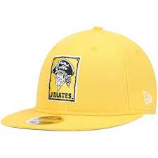 Pittsburgh Pirates New Era Cooperstown Collection Historic Logo 59fifty Fitted Hat Gold Fitted Hats Pittsburgh Pirates New Era