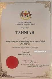 Kuipsas Kini Berstatus Universiti Penuh