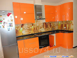 مطابخ فيبر جلاس باللون البرتقالي اشيك وأحلي مطابخ فيبر جلاس باللون البرتقالي 2017