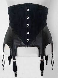 Corset Underbust Porte Jarretelles En Cuir Et Tissu Bleu Etsy Ligueros Tela Azul Piel