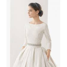 Modest Wedding Dress With 3 4 Sleeves Wedding Dress Long Sleeve Wedding Dress Sleeves Wedding Dress Necklines