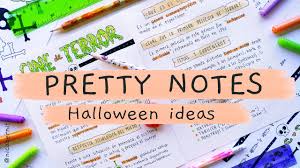 Note Taking Ideas For Halloween Border Designs Banners Titles Pretty Notes For School Youtube Pretty Notes Border Design Halloween Borders