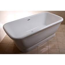 Aqua eden freestanding bathtubs installation kit. Kingston Brass Aqua Eden Vtde713524 71 Contemporary Pedestal Double E Luxury Freestanding Tubs