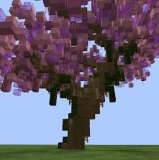 For this tree the map generator spawns saplings on grass everywhere in the world(cherryblossomsapling.oregen) and after a random time the tree grows out of it. Large Cherry Tree Blueprints For Minecraft Houses Castles Towers And More Grabcraft