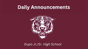 JH/HS Announcements 10-30-24
