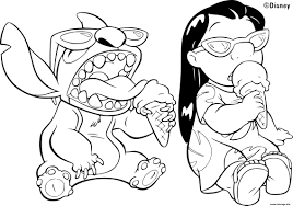 L'histoire du film tourne autour de deux individus excentriques et espiègles: Coloriage Disney Lilo Et Stitch Novocom Top
