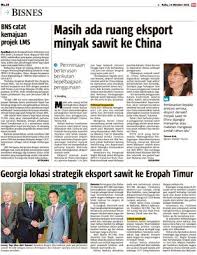 Berbincang dengan kerajaan china dalam isu prosedur bagi memudahkan eksport durian musang king ke negara itu. Masih Ada Ruang Eksport Minyak Sawit Ke China Klik