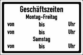 Das teilte merkel am mittwoch in einer kurzfristig einberufenen schalte mit den ministerpräsidenten der länder mit. Offnungszeiten Schilder Online Kaufen Seton