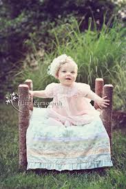 vintage dress and woodsywonders bed headband by cozettecouture emorie at 6 months session jillian farnswo cozette couture flower girl dresses kids photos