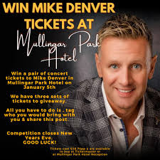 Only two days left to enter our Mike Denver ticket giveaway! 3 pairs of  tickets up for grabs , all of have to do is enter in the post below.