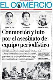 El comercio is a daily ecuadorian newspaper. Prensa Ecuatoriana Se Pone De Luto En Primera Plana Por Equipo Periodistico De El Comercio Asesinado El Comercio