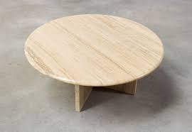 Round tables are easy to move around while square tables pair well with sectionals. Mid Century Round Travertine Coffee Table 1970s For Sale At Pamono