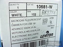 Green dimmer ground lead to green or bare copper wire in wall box. Leviton White Dimmer Fluorescent Microdim 10681 W Wall Dimmer Switches Amazon Com
