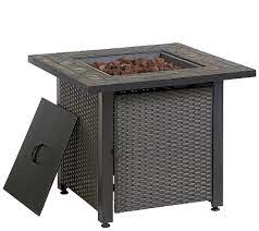 And, if you own an existing gas fire pit that needs new life, consider switching the lava rock for fire pit glass. Blue Rhino Lp Propane Steel Fire Pit Table Qvc Com
