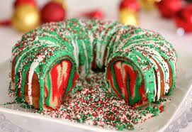 Enjoy this lovely pound cake cold with hot tea or a tall glass of milk. Rainbow Tie Dye Christmas Wreath Bundt Cake Cooking With Sugar