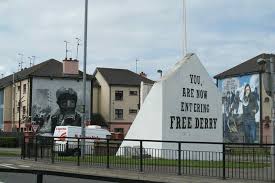 Where was you are now entering free derry painted? The Free Derry Corner Murals County Derry Northern Ireland Atlas Obscura