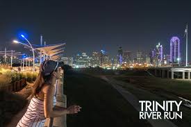 While on the trail stop by the ronald kirk bridge, a pedestrian bridge over the river, for a scenic spot to take a break. 2021 Trinity River Run Half Marathon 10k 5k In Dallas Tx