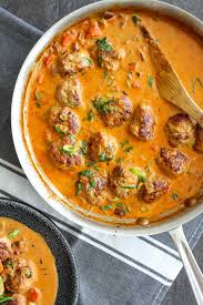 Thai Red Curry Chicken Meatballs Recipe In 2020 Thai Red Curry Soup Red Curry Chicken Chicken Meatballs