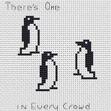 Designed for 14 count aida. Penguin Free Counted Cross Stitch Pattern Download Printable Bluemorningexpressions