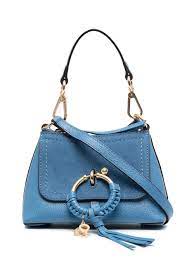 See By Chloe See By Chloe Joan Mini Leather Suede Hobo In Dark Navy Modesens