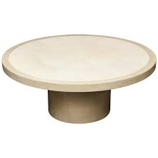 Round Genuine Shagreen Table With Bone Trim And Parchment Base In 2020 Shagreen Table Table Coffee Table