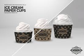 Ice Cream Cups Mockup Paper Cup Design Ice Cream Cups Design Ice Cream Cup