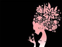 Pink And Black Wallpaper Abstract Girl Girl Wallpaper