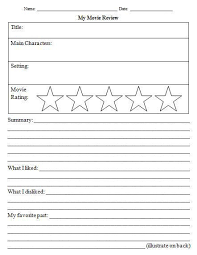 Movie Review Template For Kids Book Review Template Book Reviews For Kids Middle School Books