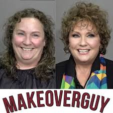 Over 40 busy mom's amazing makeovers by the makeover guy. Makeoverguy Makeover Curly Hair Long To Short For The Facebook