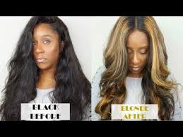 Honey blonde highlights on black hair. How To Black Hair To Blonde Hair Highlights Tutorial West Kiss Hair Youtube