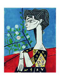 So kehrte franz meyer mit drei gemälden. Pablo Picasso Jacqueline Mit Rosen 1954 Jetzt Bei Cultous Bestellen