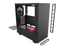 Nzxt and good airflow can't be together in the same sentence. Nzxt H510 Compact Atx Mid Tower Pc Gaming Case Front I O Usb Type C Port Tempered Glass Side Panel Cable Management System Water Cooling Ready Steel Construction Black Red