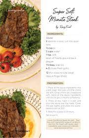 Super Soft Minute Steak Minute Steaks Fresh Garlic Steak