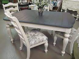 Is there a secret to painting white furniture? This Was Done In Graphite And Old White With Pastoral Toile Fabric From The Annie Sloan Fabric Collection Painted Dining Table Home Decor Furniture