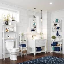 The sauder bath collection offers storage solutions for styles casual, traditional, sophisticated, contemporary and more. Over Toilet Space Saver With Tiered Ladder Shelves Riverridge Home Target