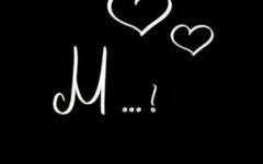Simple M Letter With Hearts Dp Pic For Fb M Letter Lettering Facebook Dp