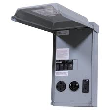 Since he said it has a 4 pronged plug, i bet his rv takes 50a service and plugs into a rv's typically take 120vac with an oddball 30 amp receptacle: Ge Rv Panel With 50 Amp And 30 Amp Rv Receptacles And A 20 Amp Gfci Receptacle Ge1lu532ss The Home Depot
