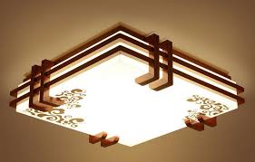 The advantage of spotlights is that you can direct the light where you need it most, on a work surface etc.it may also be attractive to put a spot light and illuminate the object. Japan Indoor Ceiling Lights Led Asian Tatami Decor Contemporary Large Square Lamp Lantern Living Room Led Ceiling Lights Pop Ceiling Design Led Ceiling Lights