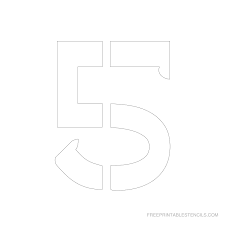 printable 5 inch number stencils 1 10